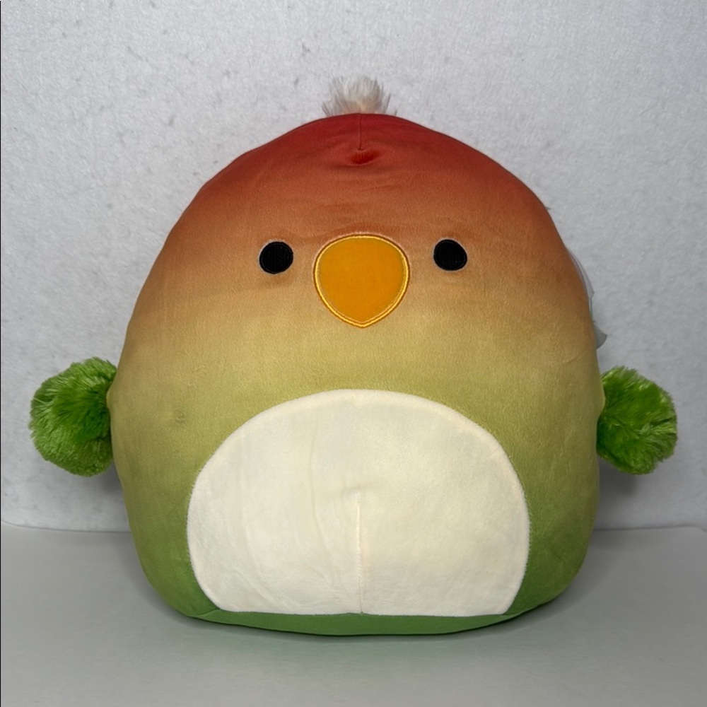 Squishmallow Plushie Elliene Red and Green Parrot 8" Super Soft Kid's Cuddly Toy